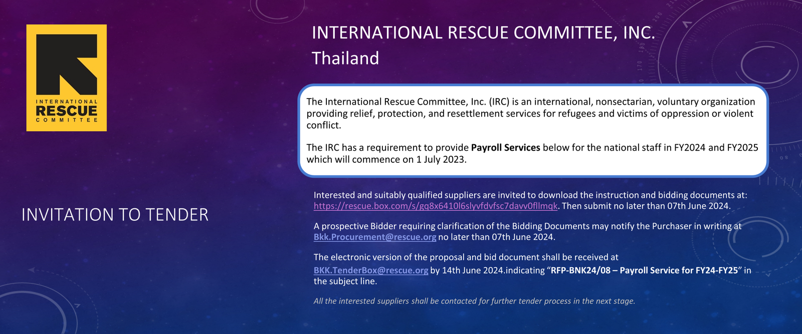 INVITATION TO TENDER_RFP-BNK24-08_Payroll Services
